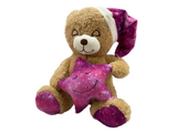 Schlaf - Teddybär mit rosa Schlafmütze und Stern
